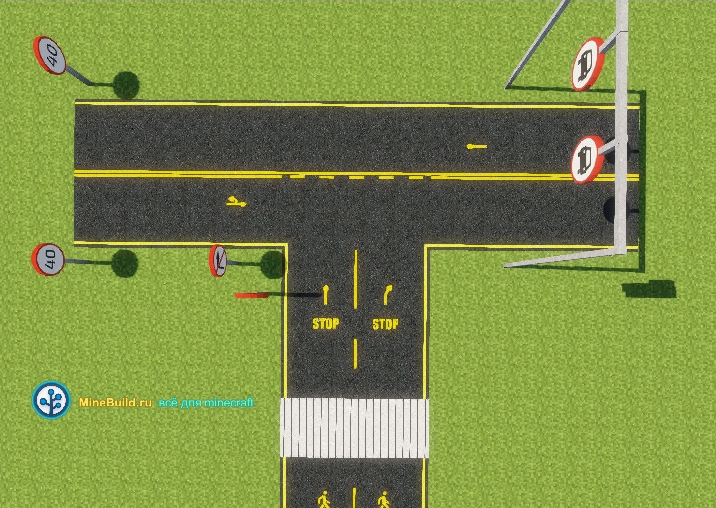 Майнкрафт Скачать мод RC Roads Мод на дороги и автострады